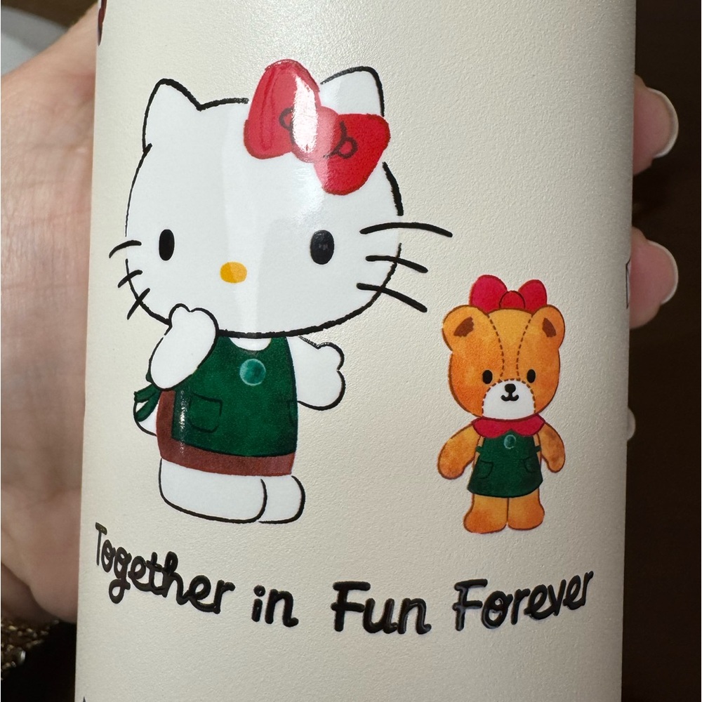 Limited Edition Starbucks Hello Kitty Stainless Steel Tumbler 12 oz. - Picture 4 of 8